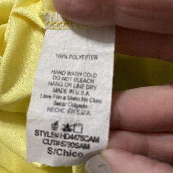 Anthropologie Maude Yellow Turquoise‎ Top Blouse  V-Neck Size Small - Picture 4 of 5